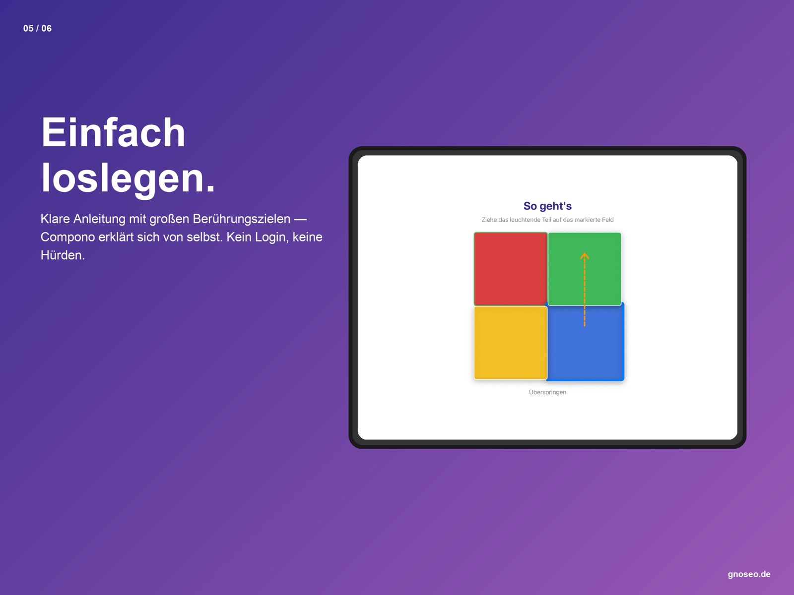 Compono Spielfeld — barrierefrei mit VoiceOver und Switch Control